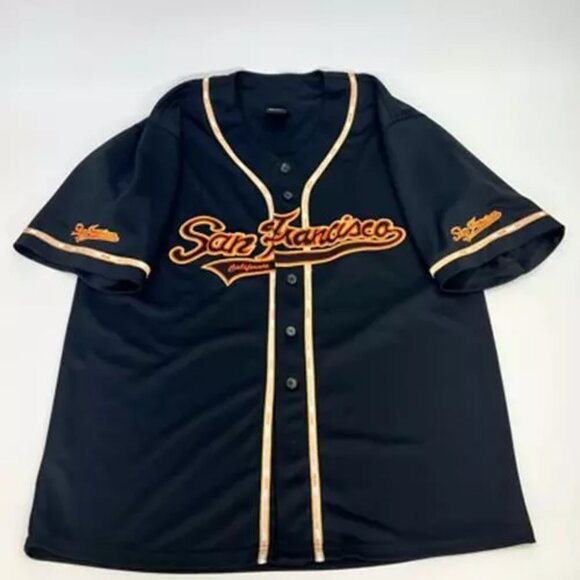 Gogo Other - San Francisco Giants Gogo Men Jersey Baseball Black Orange Embroidered XL